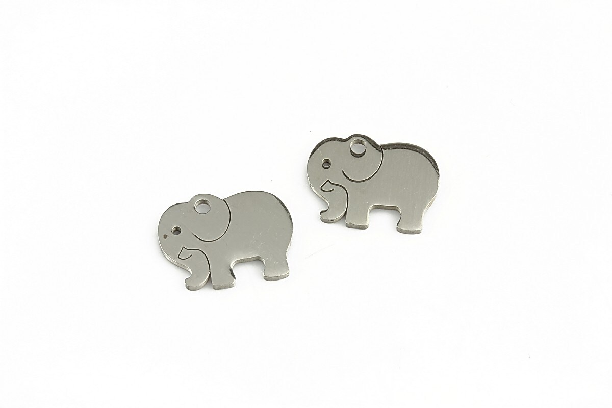 Charm otel inoxidabil elefant 11x14x1mm