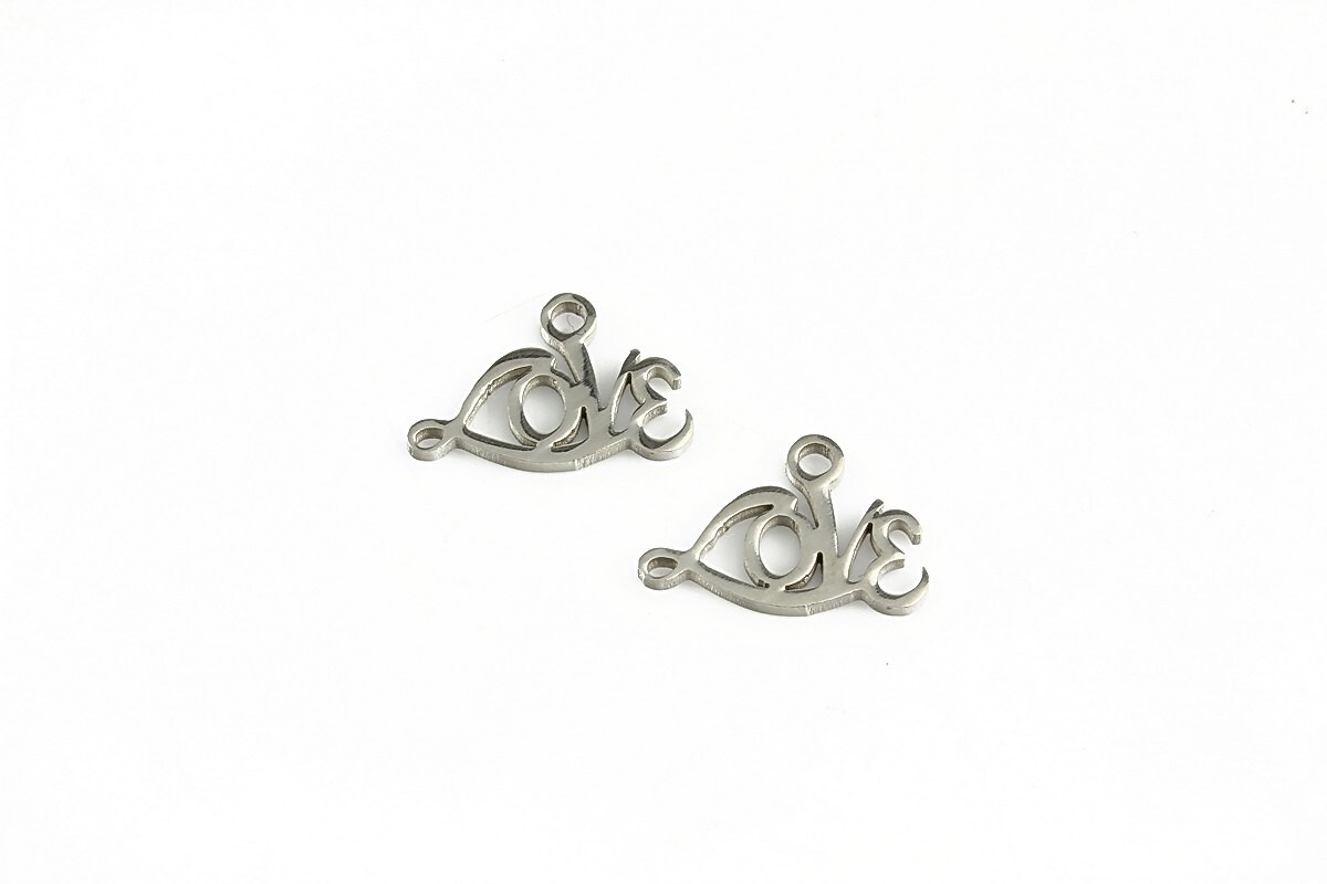 Charm otel inoxidabil love 10x14x1mm