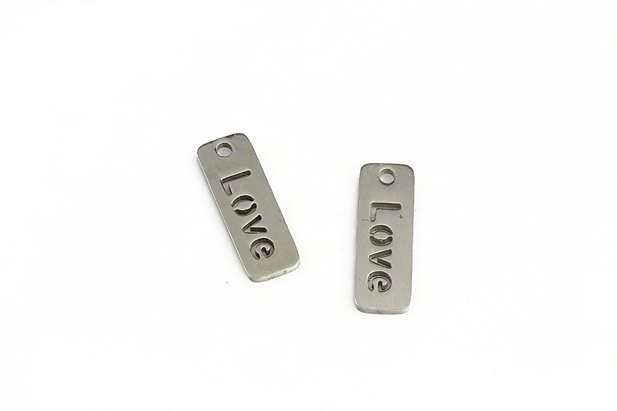 Charm otel inoxidabill love 17x6x1mm