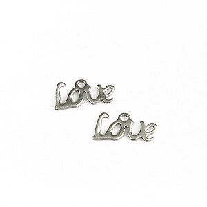 Charm otel inoxidabill love 6x13x0,5mm