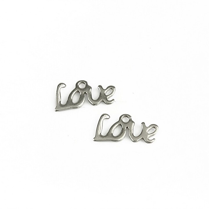 Charm otel inoxidabill love 6x13x0,5mm