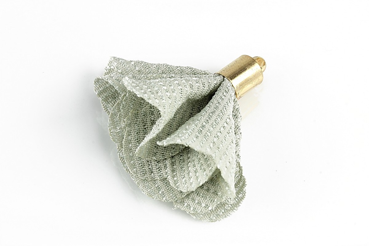 Pandantiv material textil si agatatoare aurie 28~30x28~30mm
