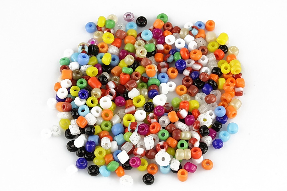 Margele de nisip 2mm opace (50g) - cod 600 - mix multicolor