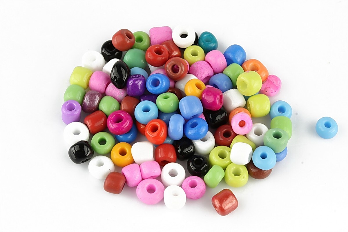 Margele de nisip 4mm opace (50g) - cod 602 - mix multicolor