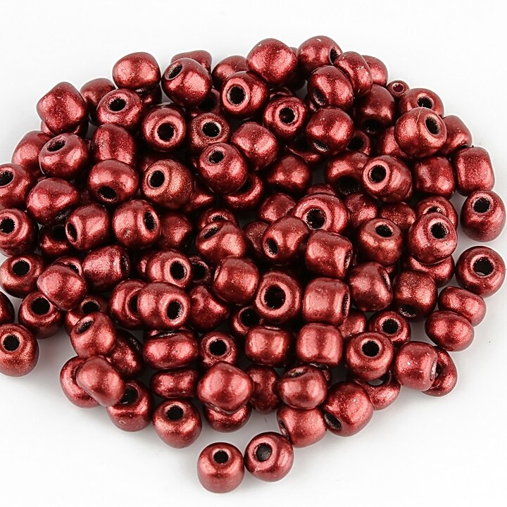 Margele de nisip frosted 4mm (50g) - cod 603 - grena