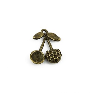 Charm bronz cirese 21x17mm