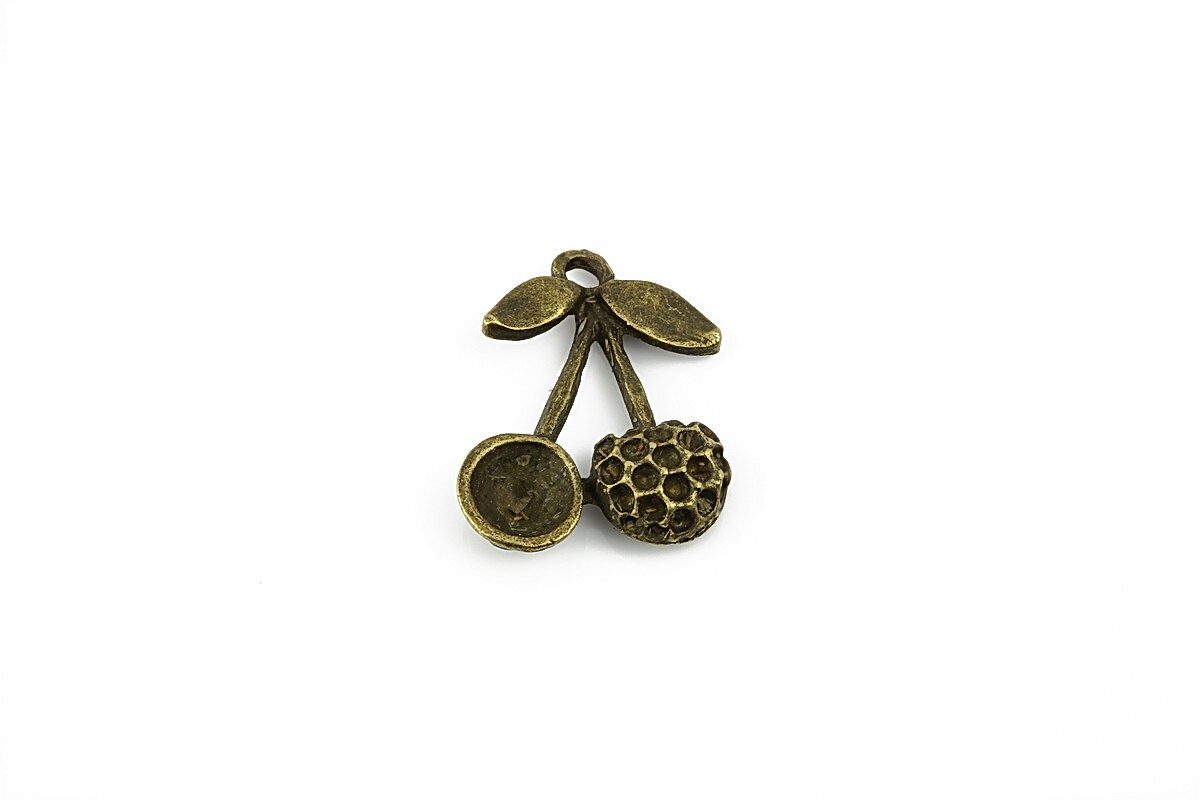 Charm bronz cirese 21x17mm