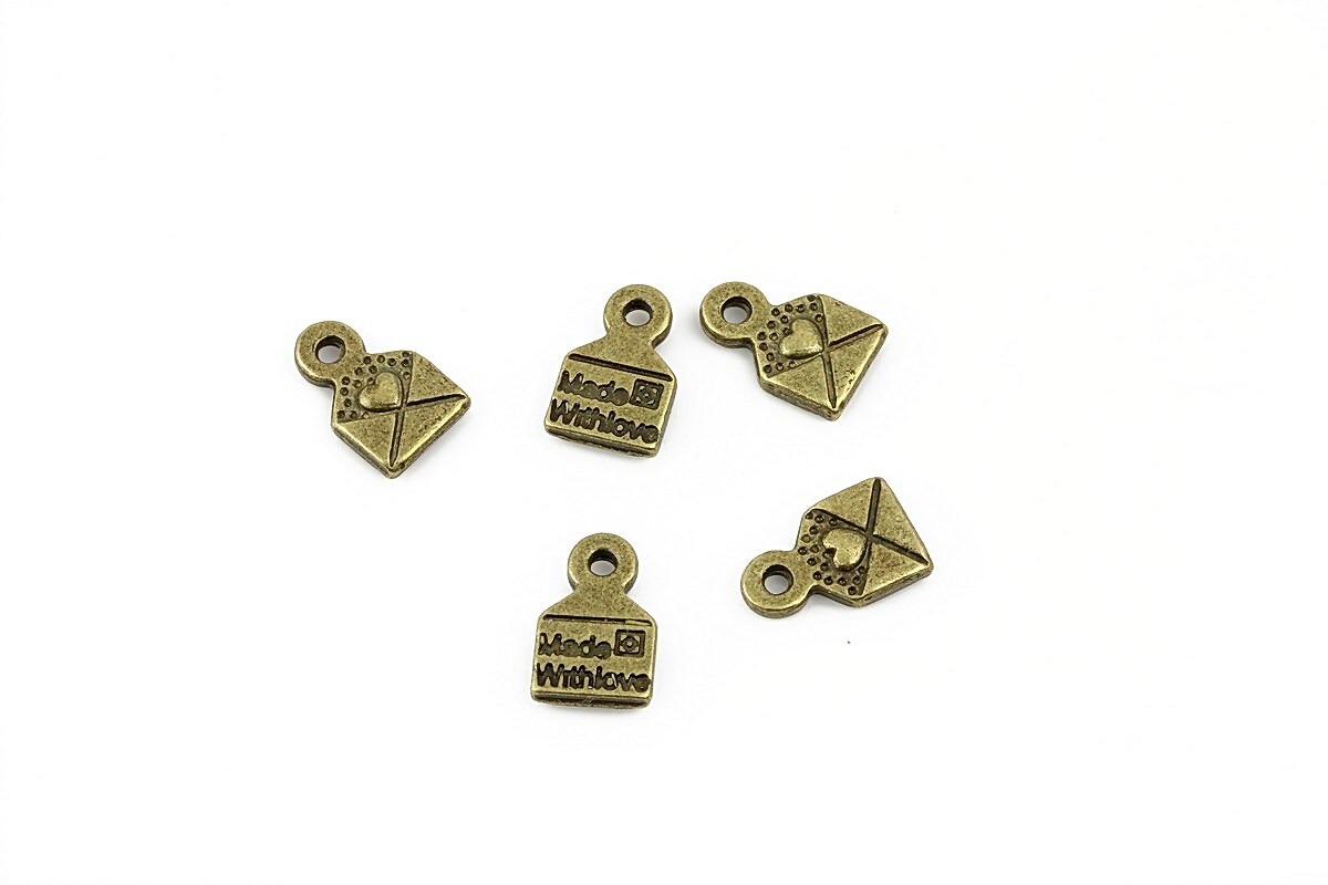 Charm bronz plic 10x6,5mm