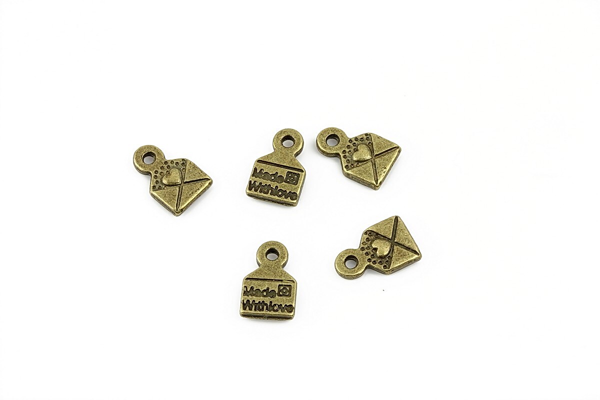 Charm bronz  plic 10x6,5mm