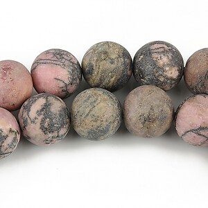 Rodonit frosted (mat) sfere 10mm