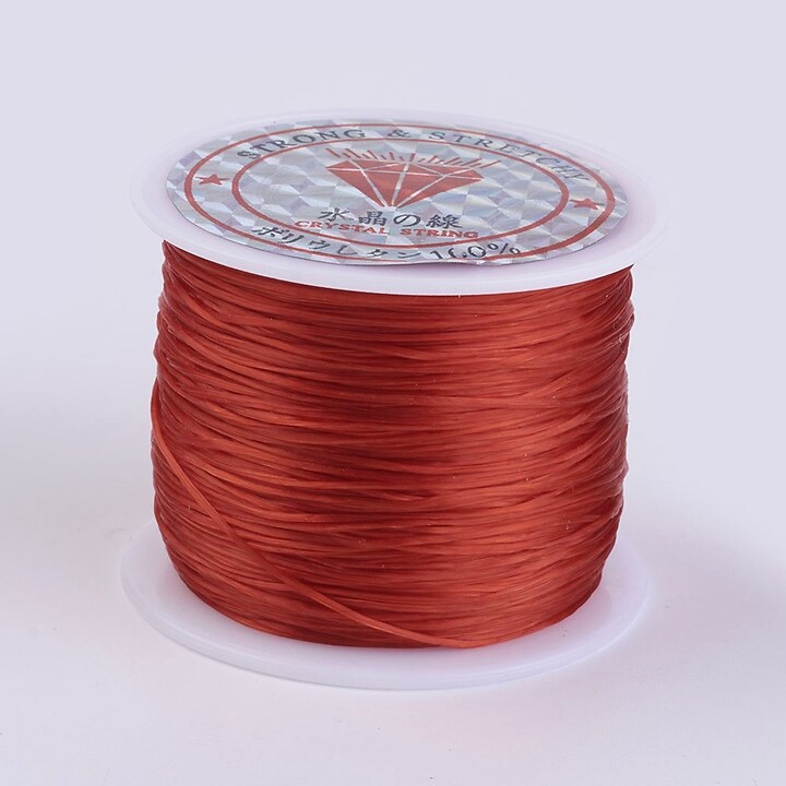 Elastic pentru bratari Crystal String 0,5mm - rola 45m - rosu