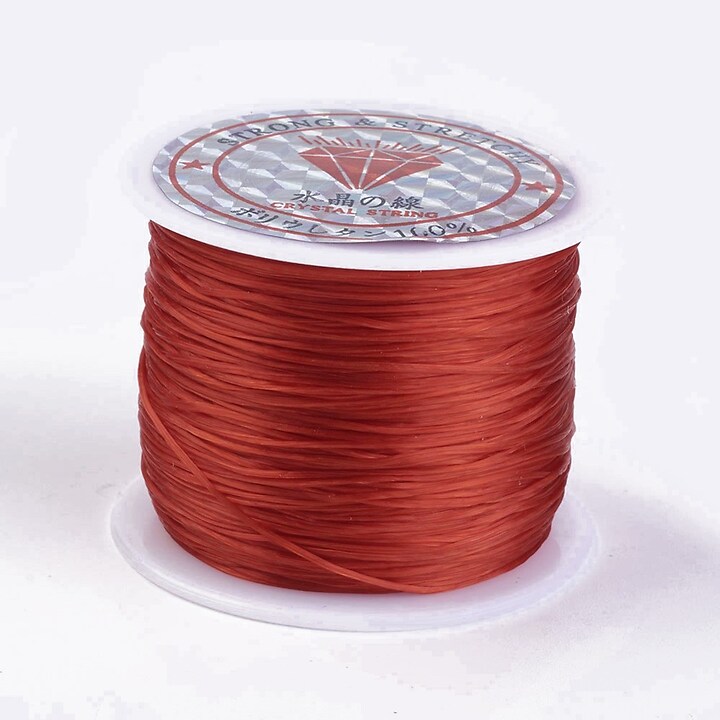 Elastic pentru bratari Crystal String 0,5mm - rola 45m - rosu