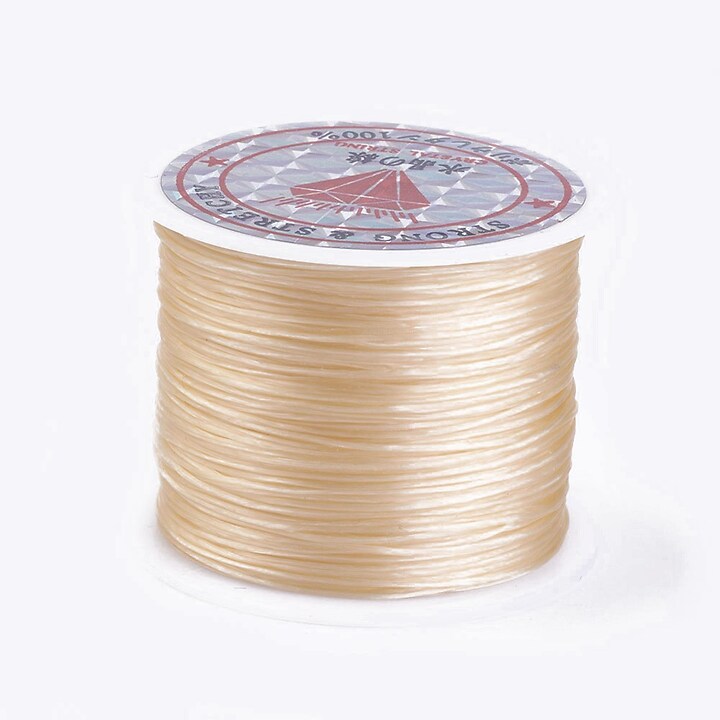 Elastic pentru bratari Crystal String 0,5mm - rola 45m - crem