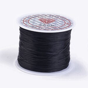 Elastic pentru bratari Crystal String 0,5mm - rola 45m - negru