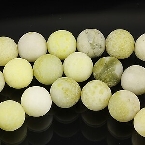 Yellow jasper frosted (mat) sfere 8mm