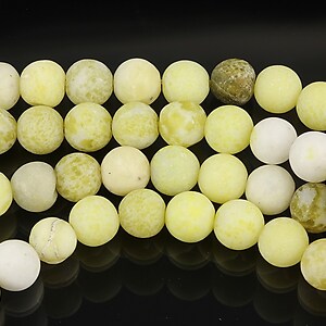 Yellow jasper frosted (mat) sfere 6mm