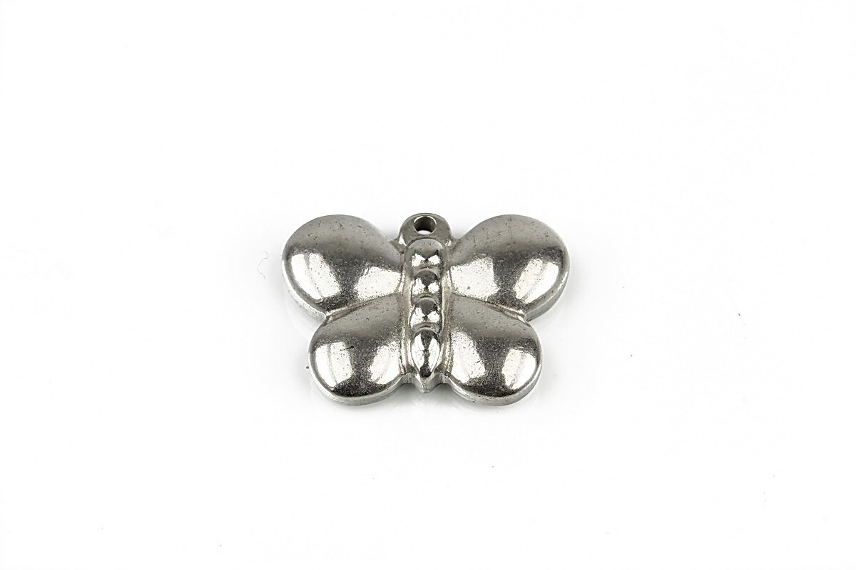 Charm otel inoxidabil fluture 15x21mm