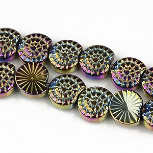 Hematit electroplacat melc 9x10mm - multicolor