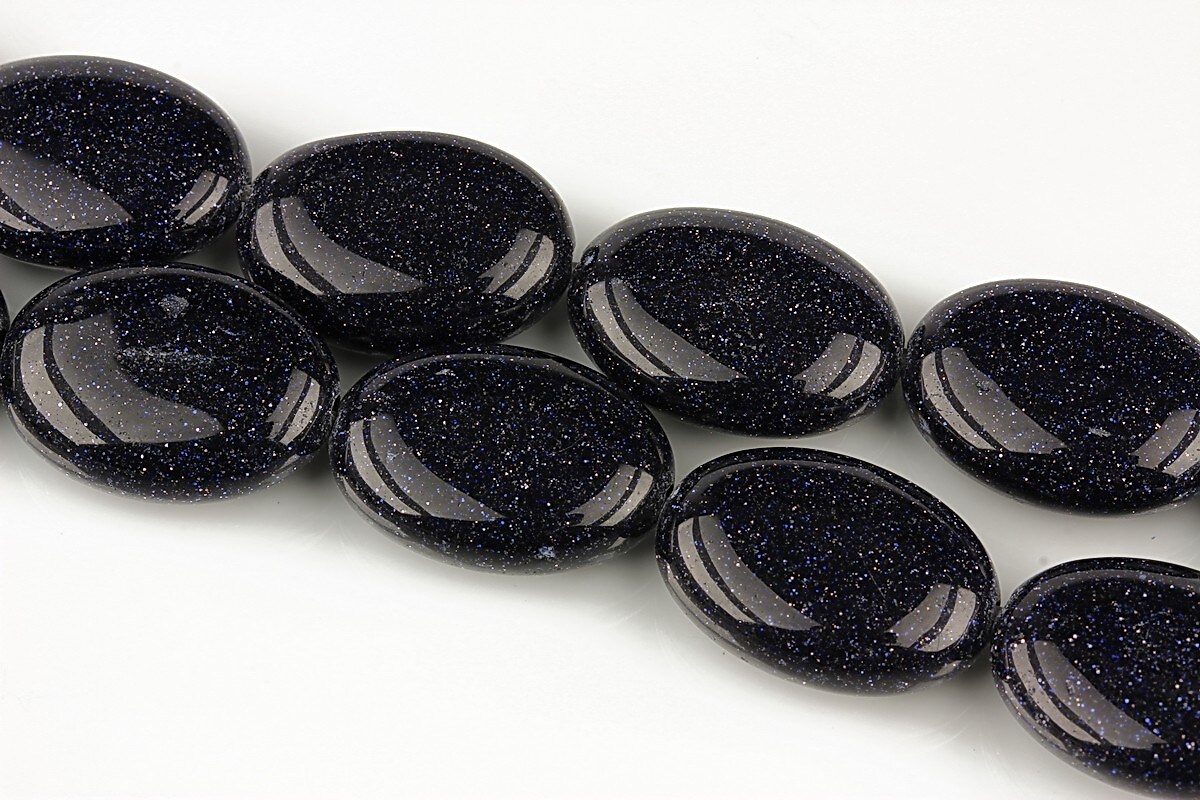 Blue goldstone oval 18x13mm