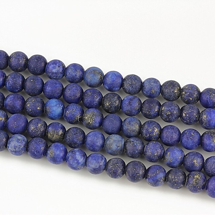 Lapis Lazuli frosted (mat) sfere 4mm (10 buc.)