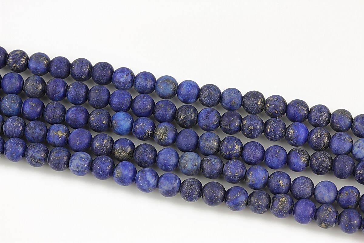 Lapis Lazuli frosted (mat) sfere 4mm (10 buc.)