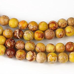 regalite de sinteza sfere 6mm - galben