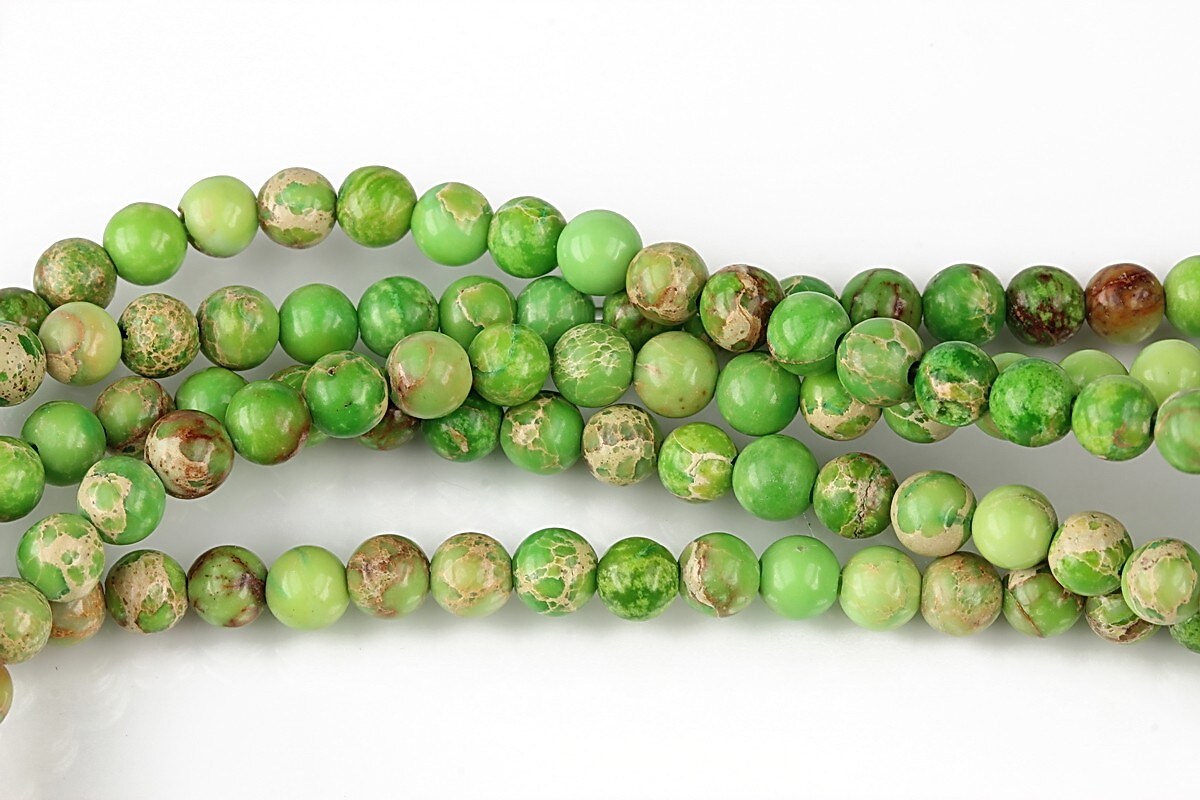 regalite de sinteza sfere 4mm (10 buc.) - verde