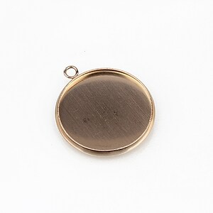 Baza cabochon otel inoxidabil 304 rose gold, 22x20mm, interior 18mm