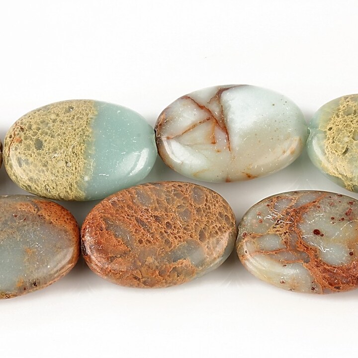 Aqua terra jasper oval 18x13mm