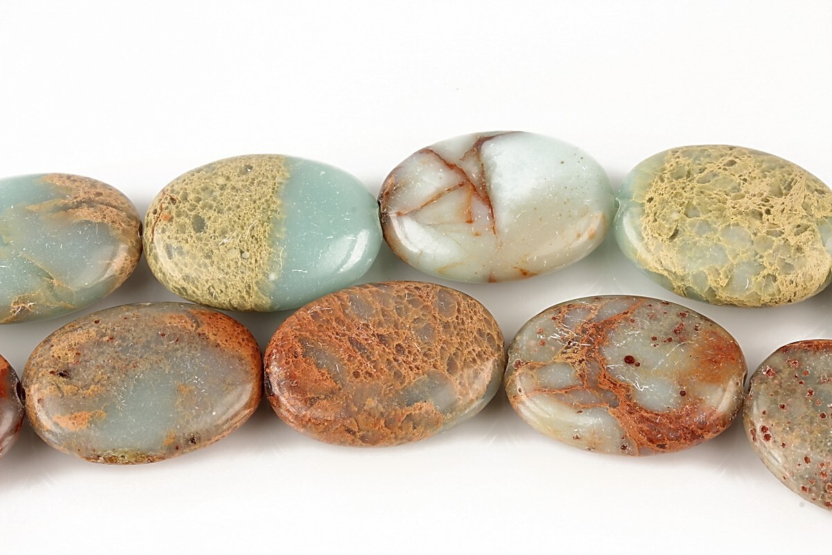 Aqua terra jasper oval 18x13mm