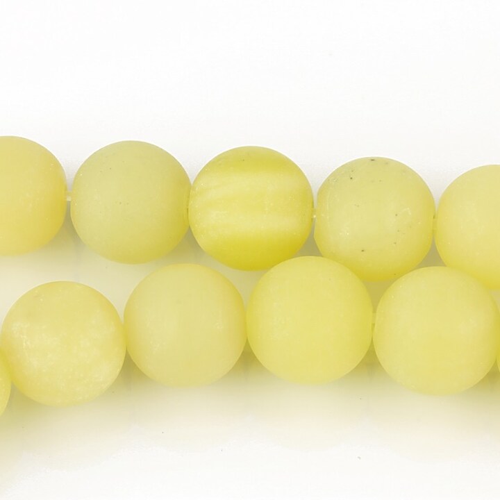 Lemon jad frosted (mat) sfere 10mm