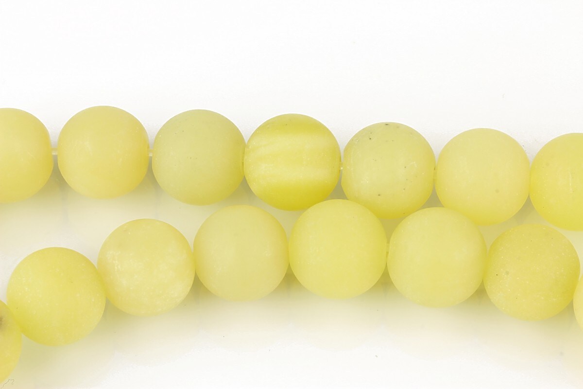 Lemon jad frosted (mat) sfere 10mm