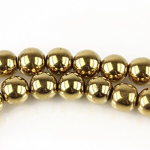 Hematit electroplacat sfere 8mm - auriu