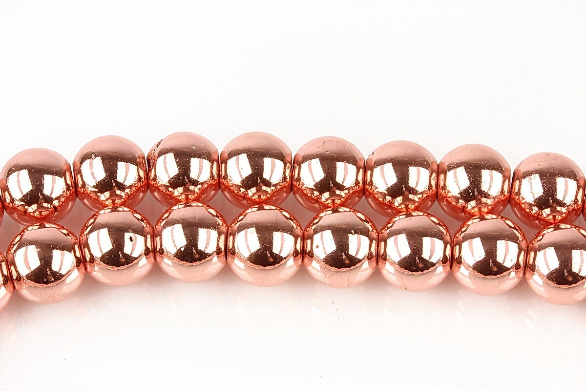 Hematit electroplacat sfere 8mm - rose gold