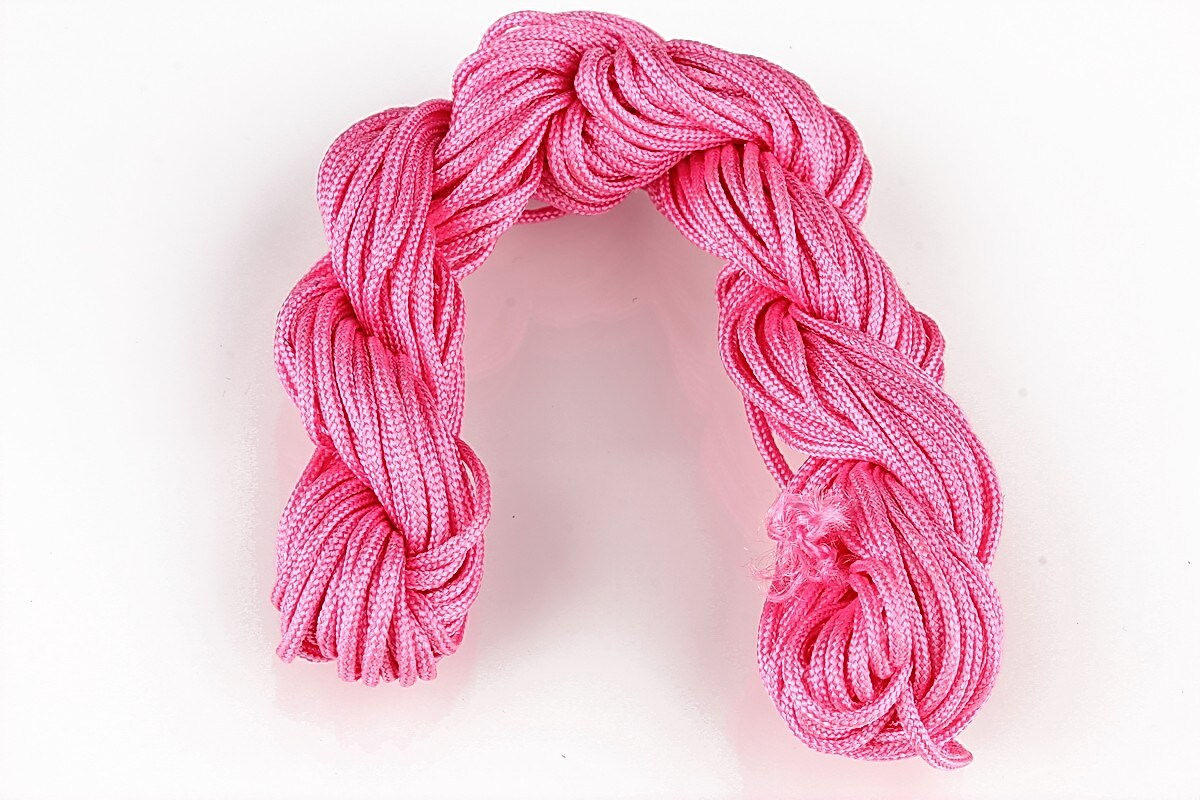 Ata nylon, grosime 2mm, 12m, roz bombon