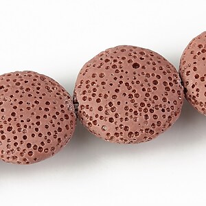 Margele lava roz inchis banut 20mm
