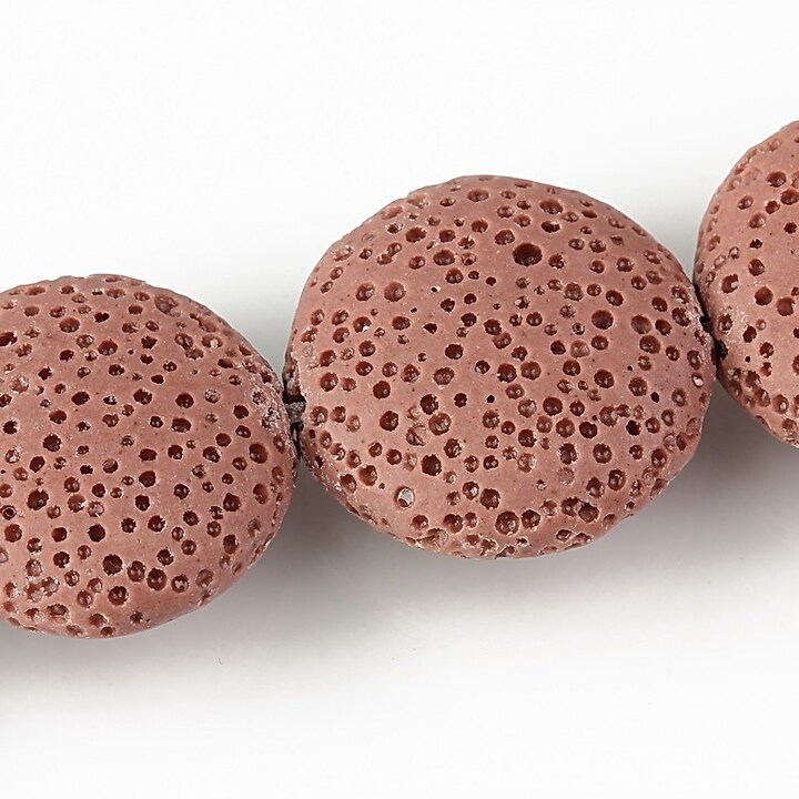 Margele lava roz inchis banut 20mm