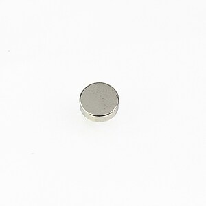 Magnet neodim banut 8mm, grosime 2,5mm, argintiu