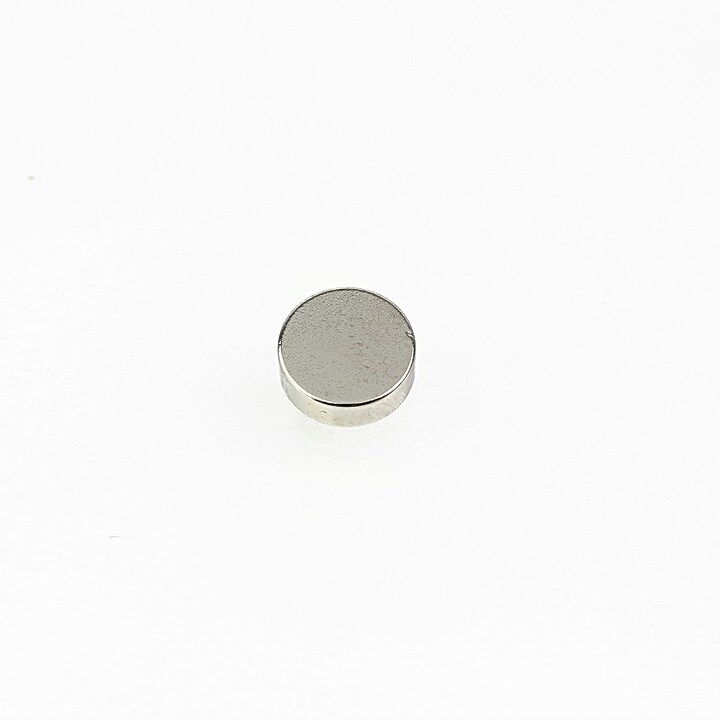 Magnet neodim banut 8mm, grosime 2,5mm, argintiu