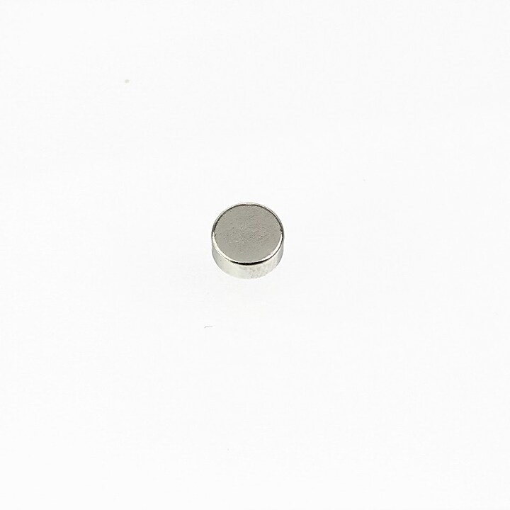 Magnet neodim banut 6mm, grosime 2mm, argintiu