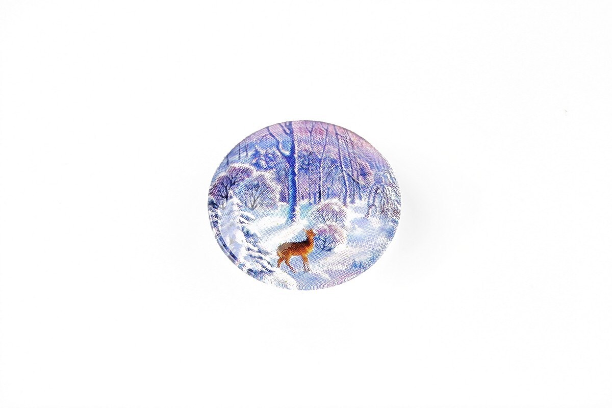 Cabochon sticla 20mm "Craciun" cod 1726
