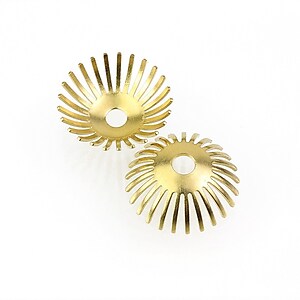 Capacele margele alama neplacata 15,5x5mm