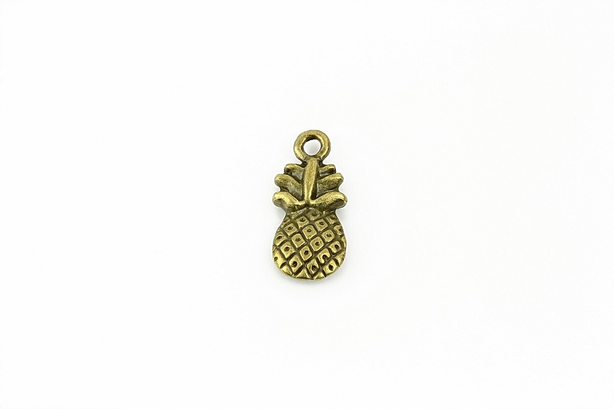 Charm bronz ananas 19x8mm