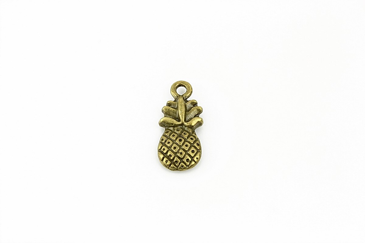 Charm bronz ananas 19x8mm