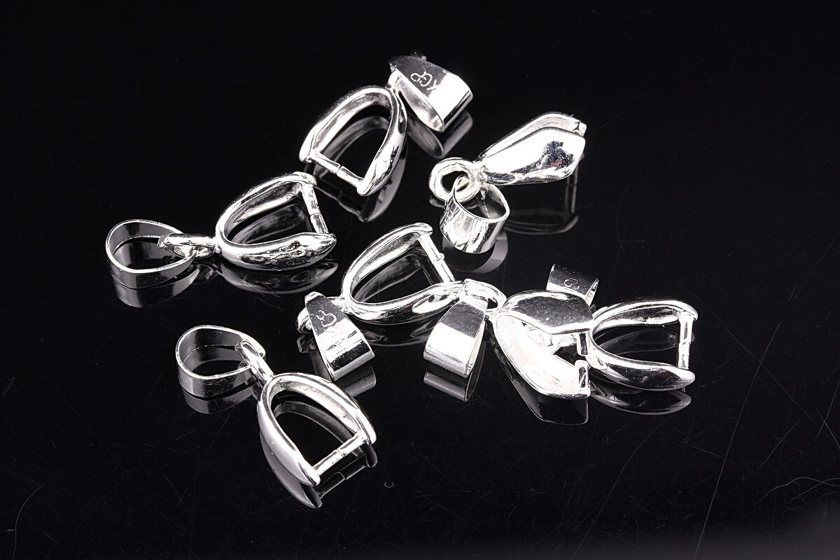 Agatatoare pandantiv argintie 20x8mm