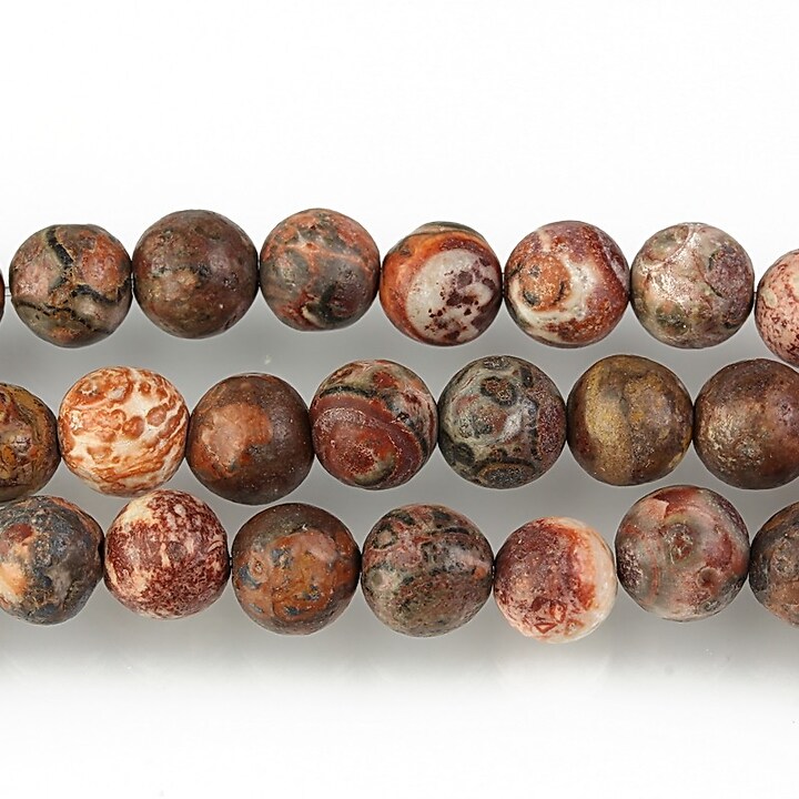 Leopardskin jasper frosted (mat) sfere 6mm