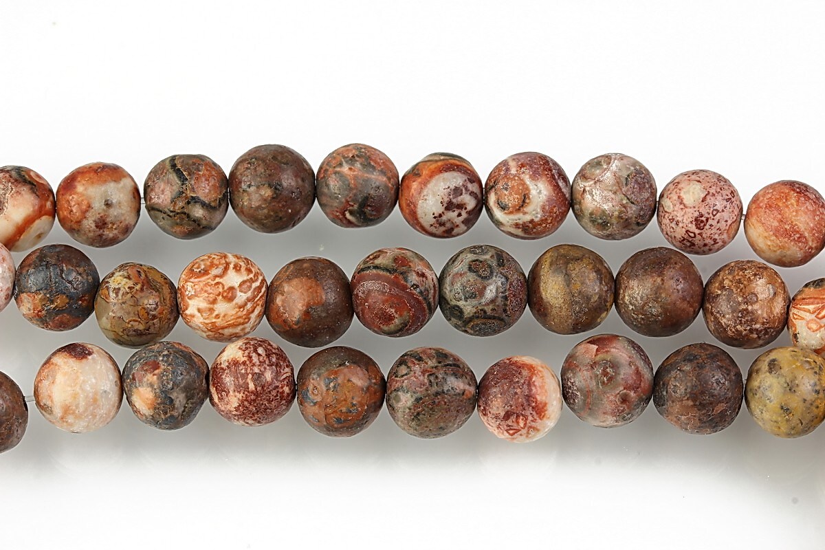 Leopardskin jasper frosted (mat) sfere 6mm