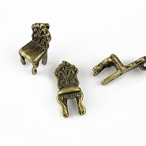 Charm bronz  scaun 19x9x7mm