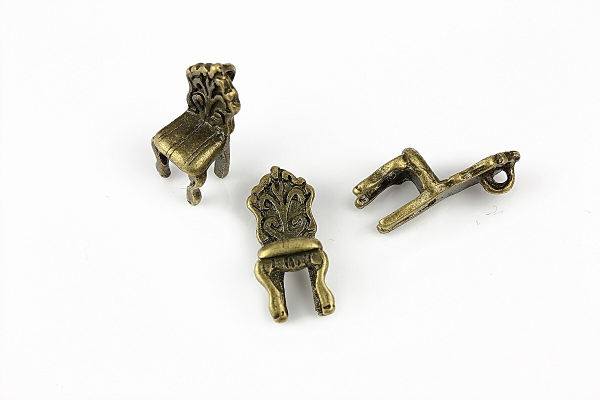 Charm bronz  scaun 19x9x7mm