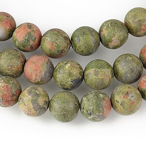 Unakite frosted (mate) sfere 8mm